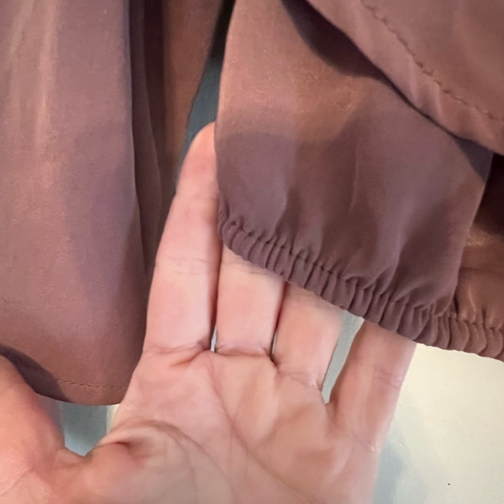 Tobi‎ Mauve Brown Off Shoulder Ruffle Tiered Bell Sleeve Crop Top Small - Picture 7 of 13
